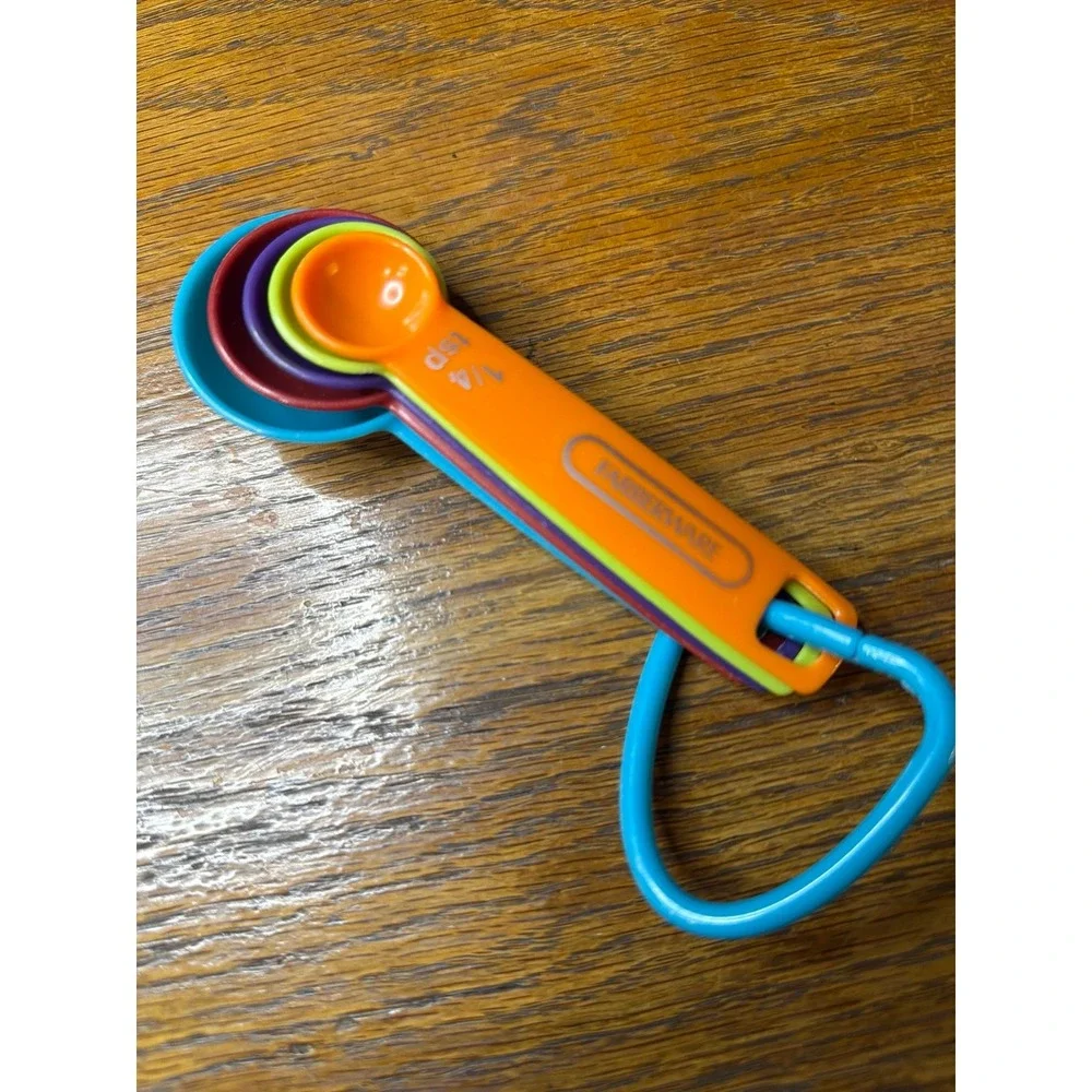 Farberware Colorful Measuring Spoon Set on Connecting Ring (5)‎